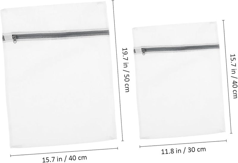 ميكينونا حقيبة غسيل شبكية ناعمة رمادية بحافظة سحاب لحماية الأقمشة الحساسة في الغسالة - Image 2
